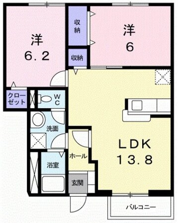 エバーグリーン　Ｃの物件間取画像